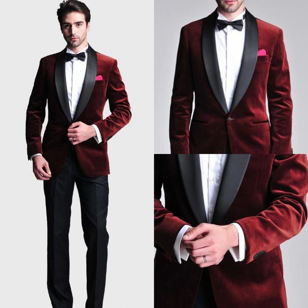 Men/'s Blue Velvet Jacket Black Pants Tuxedo Suit Formal Wedding Suit Custom