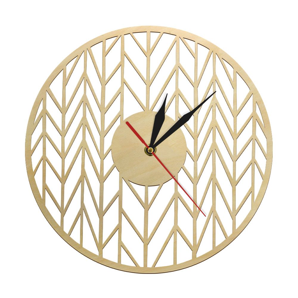 Decorative Laser Cut Wooden Wall Clock Rustic Wood Wall Art