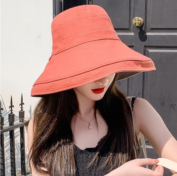 Hat Female Summer Eaves Double Sided 