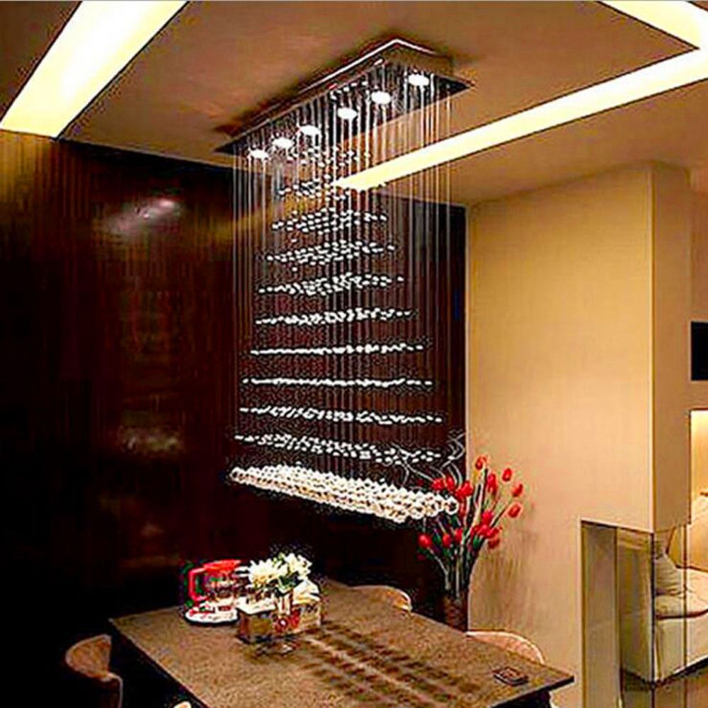 Modern Led Ceiling Light Curtain Partition Living Room Light Pyramid Rectangular Dining Room Restaurant Chandelier Led Lamps From Jess234 301 51 Dhgate Com