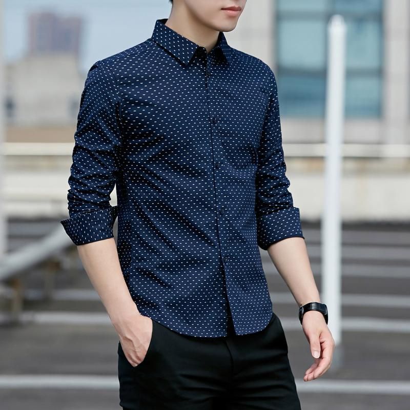 polka dot formal shirt