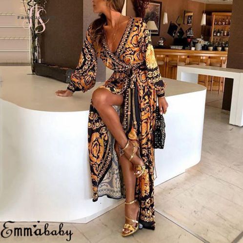 long sleeve kimono maxi dress