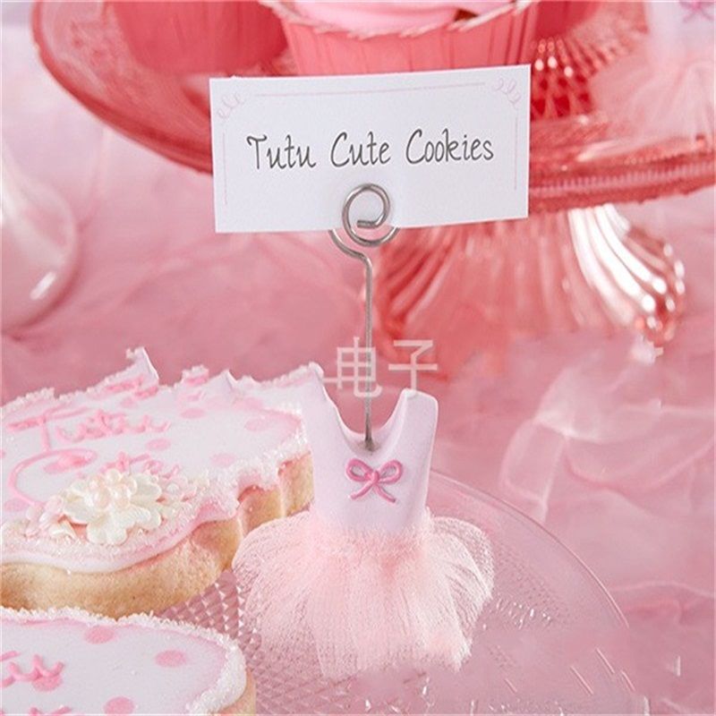 Baby Shower Favors Pink Seat Clamp Gauze Princess Dress Shape