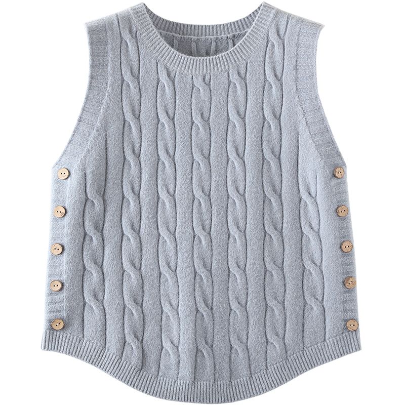 grey sleeveless knit