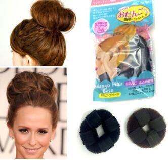 Newest Self Adhering Hair Donut Magic Bud Like Black Brown 8cm
