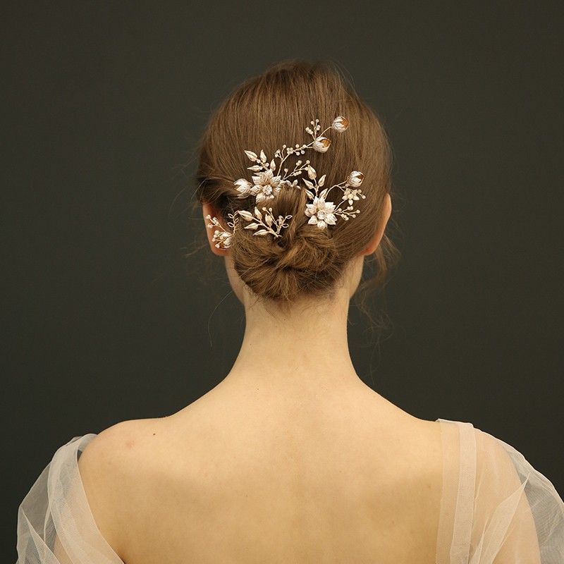 bridal floral hair pins