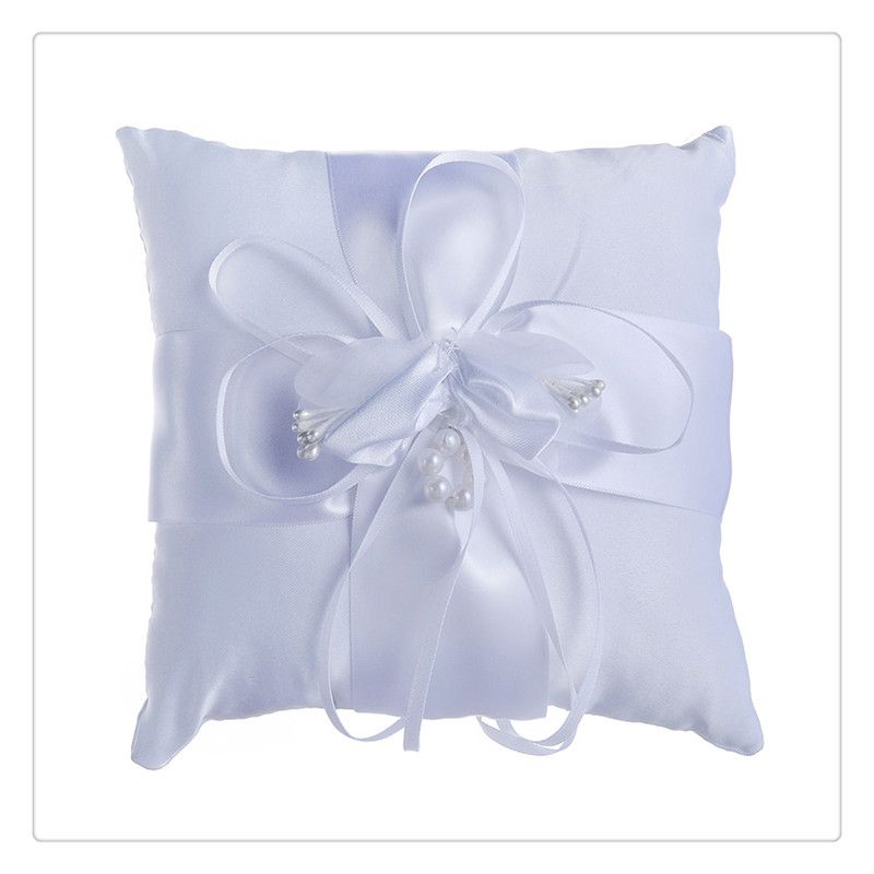 Romantic Ring Cushion Pillow Bridal Wedding Ceremony Pocket Ring Pillow Bearer