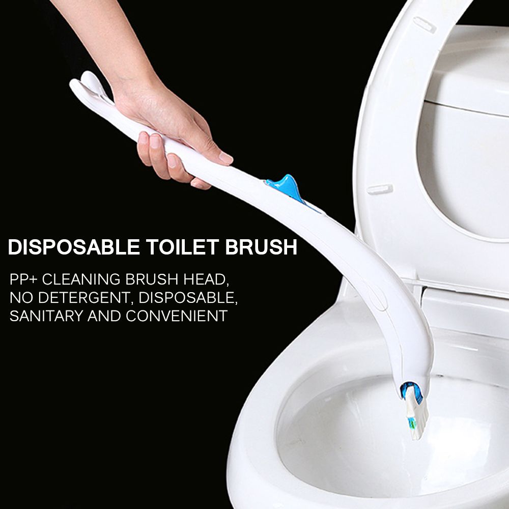 DISPOSABLE TOILET BOWL BRUSH HOLDER NO DEAD CORNER CLEANING TOOLS BATHROOM SET
