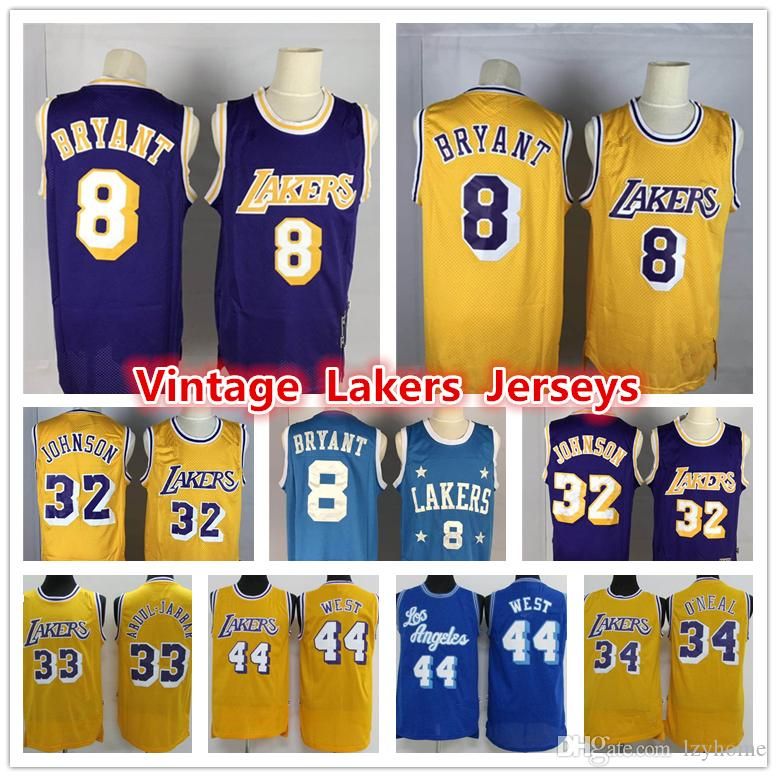 2020 Throwback Vintage Jersey Jerry West 13 Los Angeles 13 Nba 13 Magic Johnson Shaquille 13 Lakers 34 Oneal Basketball Jerseys From Jersey Nba12 23 1 Dhgate Com