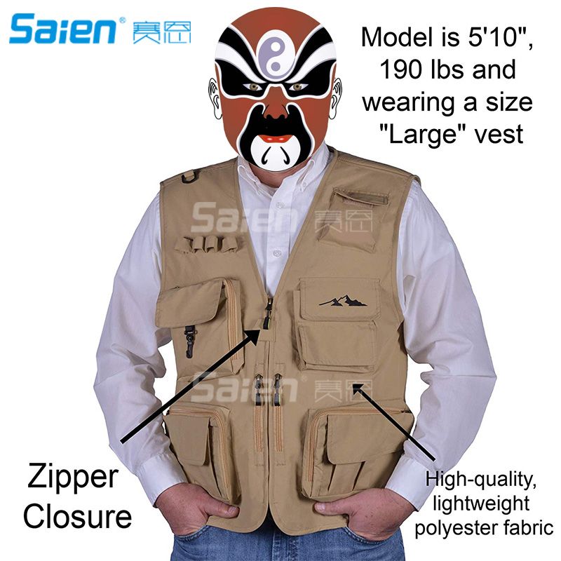 Safari o Caccia Sport Escursionismo Avventure con Guida fluviale Vbestlife Gilet da Pesca a Mosca Fotografia con Gilet Realizzato con Tessuto a Maglia Leggera per Viaggi Birdwatching