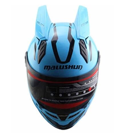 Acquistare Casco Moto MALUSHUN Marca Colore Blu Con Corna Casco Integrale  Fuoristrada Asque Design Professionale Casco Da Moto Economico | Consegna  Veloce E Qualità | DHgate Italy