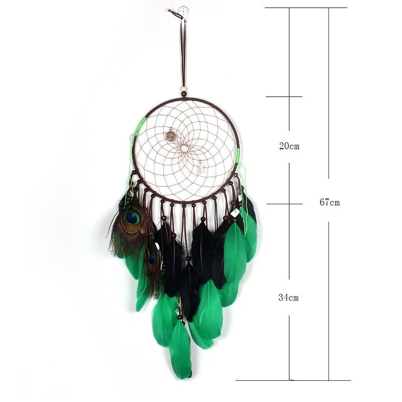 Traumfänger Dreamcatcher mit Lebensbaum Schlüsselanhänger Federn Windspiel neu