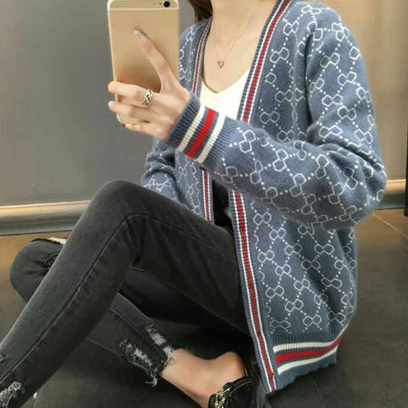 Compra Gucci Coat Cárdigan De Punto A Cuadros Suéter De Mujer Patchwork  Botón Hococal Manga Larga Slim Mujeres Suéteres 2018 Otoño Outwear Ropa  Femenina XXL Barato | Entrega Rápida Y Calidad | Es.Dhgate