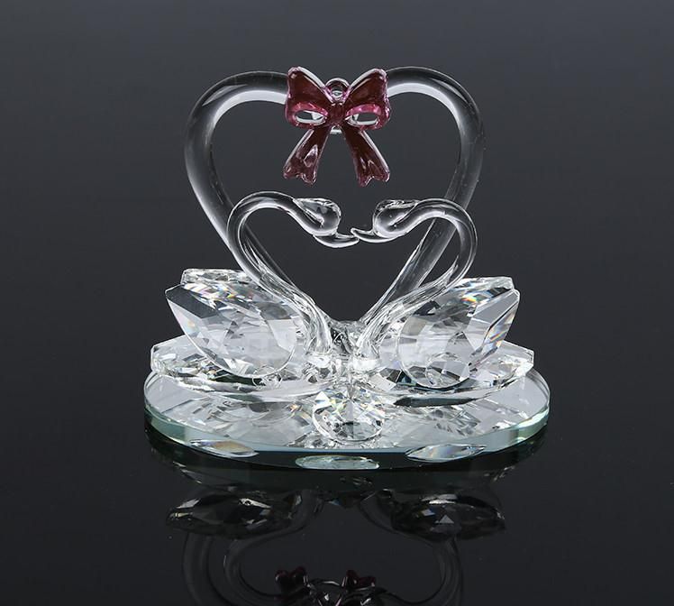 Swan Decor Crystal Swan Wedding Decor Paperweight Figurine Gift Crafts