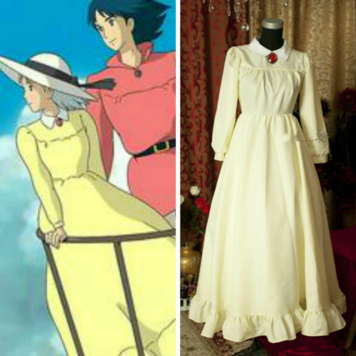 Hot Howl S Moving Castle Sophie Hatter Cosplay Costume Free Shipping Supplier