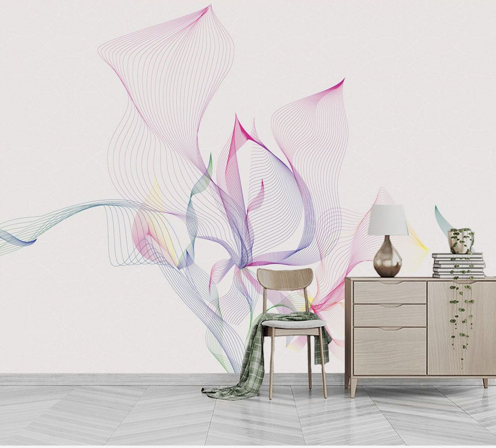 3d Photo Modern Abstract Colorful 8d Flower Wallpaper Wall Murals