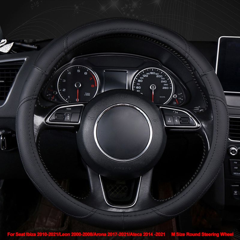 Car Steering Wheel Cover Wrap For Seat Ibiza 2010 2021 Leon 2000 2008 ...