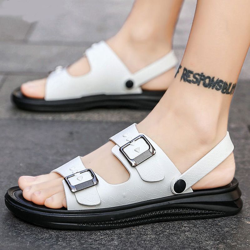 white hiking sandals