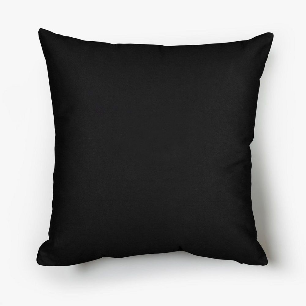 Black Canvas Pillow Cover 16x16 Inches Natural Canvas Pillow Case White