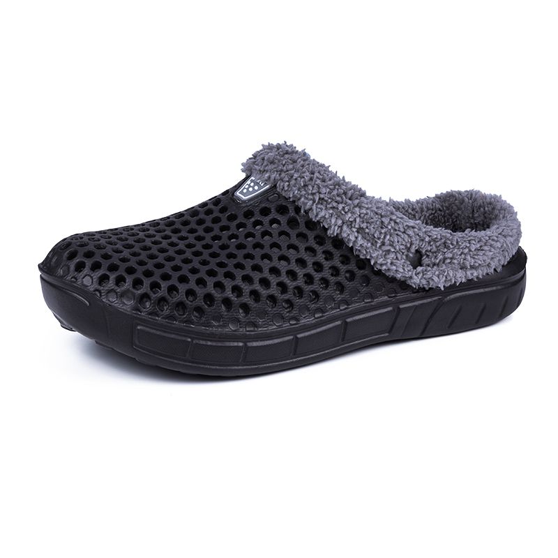 fuzzy slip on shoes