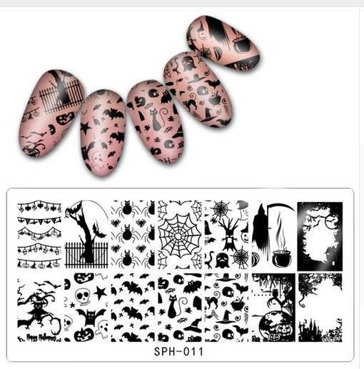 stamp print stencils for nails 12 6cm square nail art stamping plates template animal design skull image plate from kareem123 2 03 dhgate com
