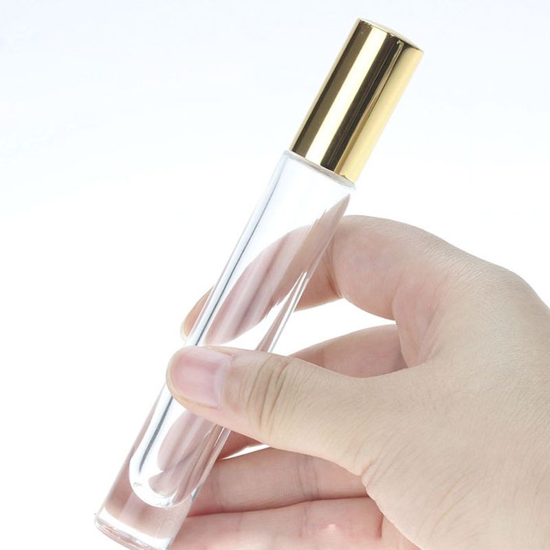 Long Style 10ml Roll On Perfume Bottles Refillable Small Essential Oil
