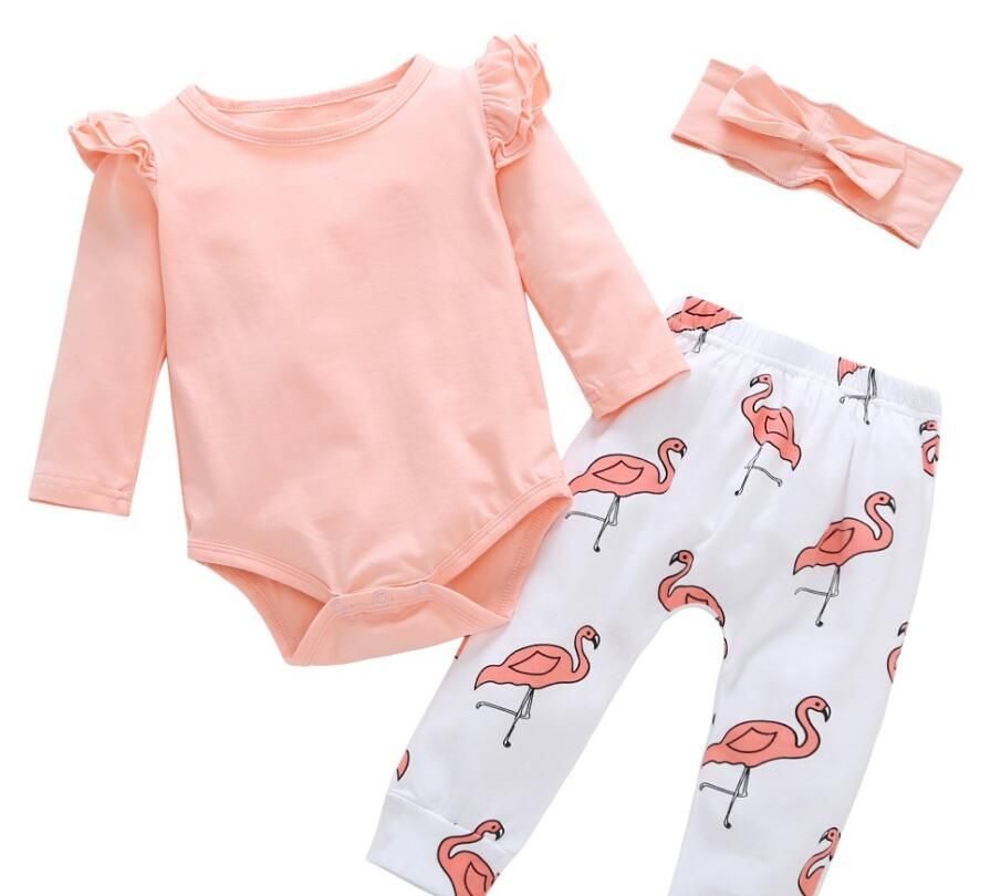 Girls Pretty Flamingo T-Shirt Top & Stripe Leggings Summer Set 12-18 Months