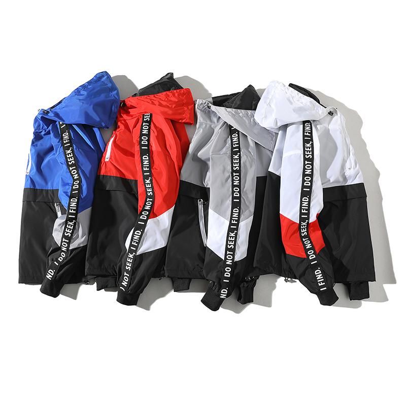 Lead Hooded Jackets Men New Patchwork Color Block Pullover Jacket Fashion Tracksuit Coat Men Hip Hop Streetwear Jacket Men From Lead Ykc 33 16 Dhgate Com