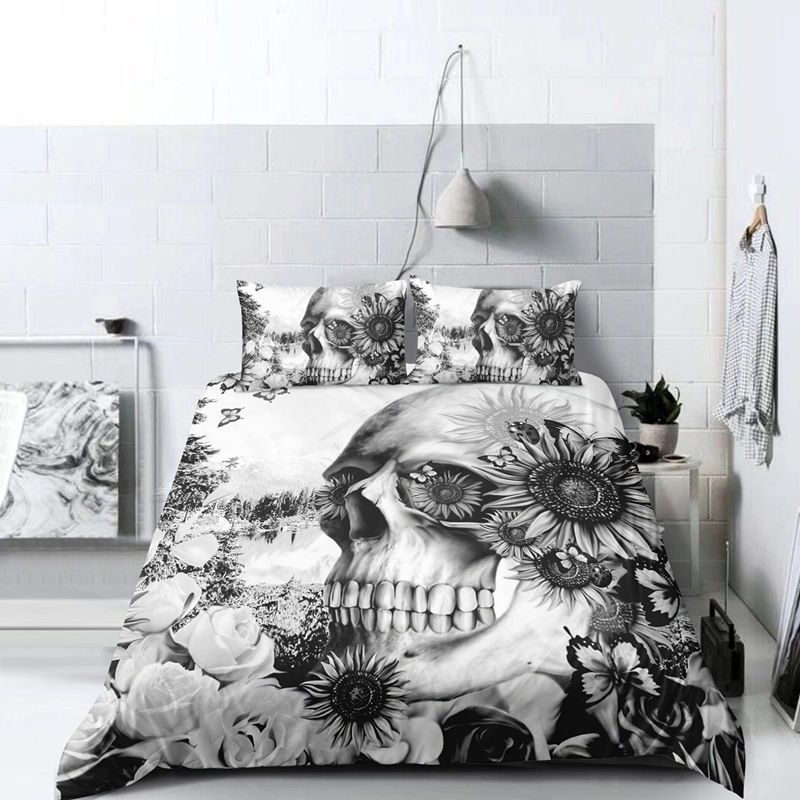 Skulls Bedding Set Duvet Cover Gothic Bedspreads White And Black Home Textiles Blue Queen Sets From Milsleep 40 51 Dhgate Com - Black Gothic Bedding Skulls Bedding Set Duvet Cover Gothic Bedspreads White And Black Home Textiles Blue Queen Sets From Milsleep 40 51 Dhgate Com - Black Gothic Bedding
