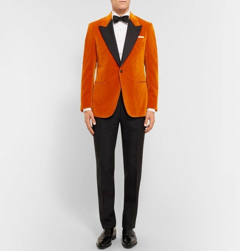 orange velvet dinner jacket
