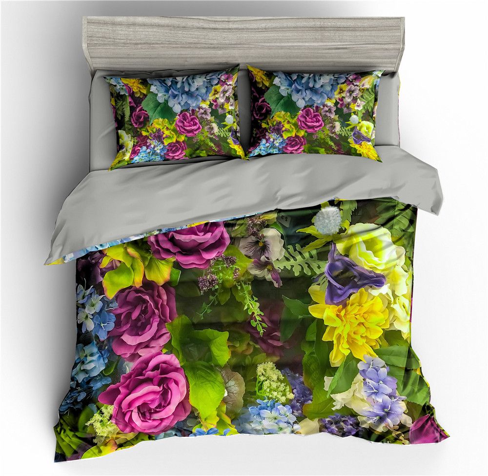Luxury Floral Pattern 3d Bedding Set Duvet Cover Sets Queen