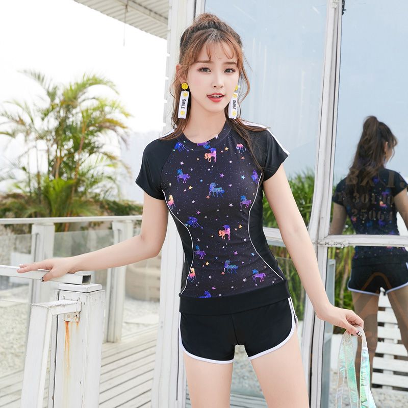 plus size swim top with short sleeves