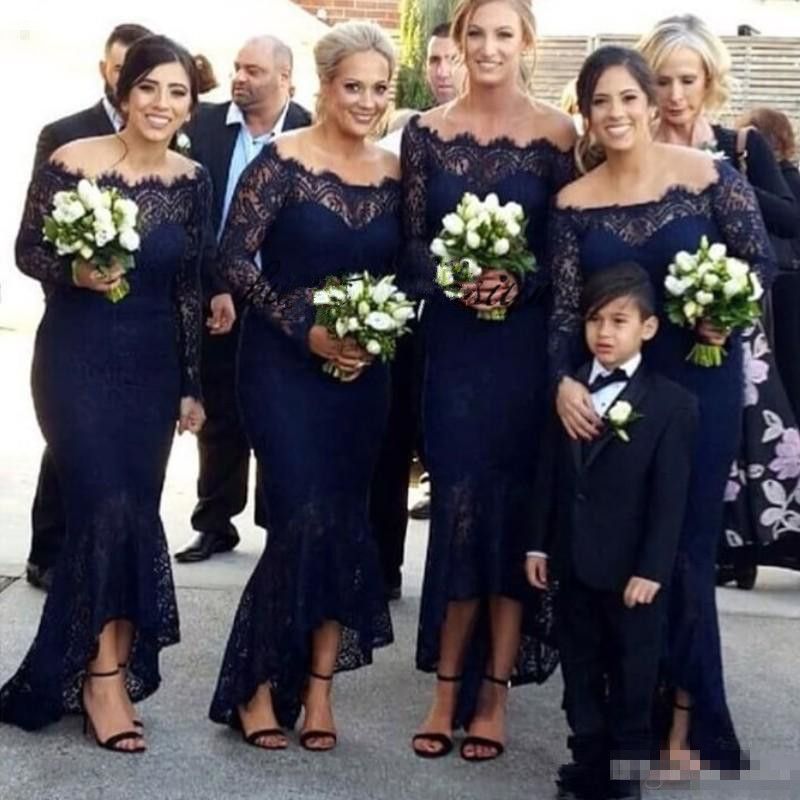 Vintage Lace Navy Blue Mermaid 
