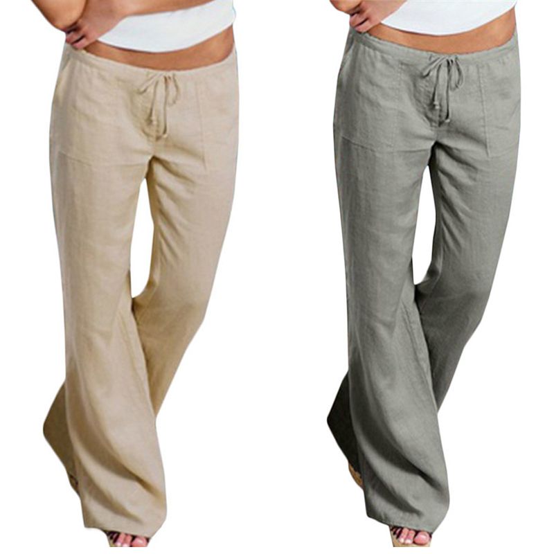 Compra Zeazea 2018 Nuevo Pantalones De Lino Pantalón Ancho Para Mujer  Pantalones Con Bolsillos Dama Pantalones Largos Ocasionales Pantalones  Sueltos De Harén Sólido Pantalon S 5xl Y19041902 Barato | Entrega Rápida Y
