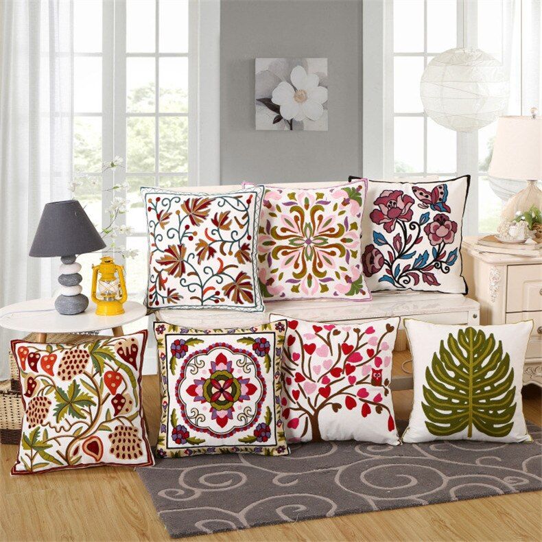 Cheap Luxury Cushion Cover Pillow Case Home Textiles Supplies Lumbar Pillow Maple Leaf Embroidery Pillows Chair Seat From Gujiayuan03 9 62 Dhgate Com