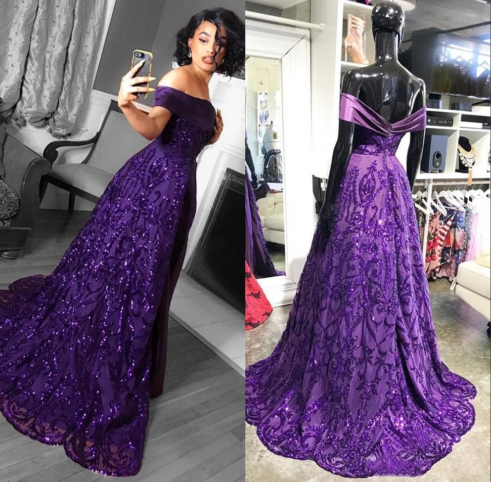 plus size long purple dress