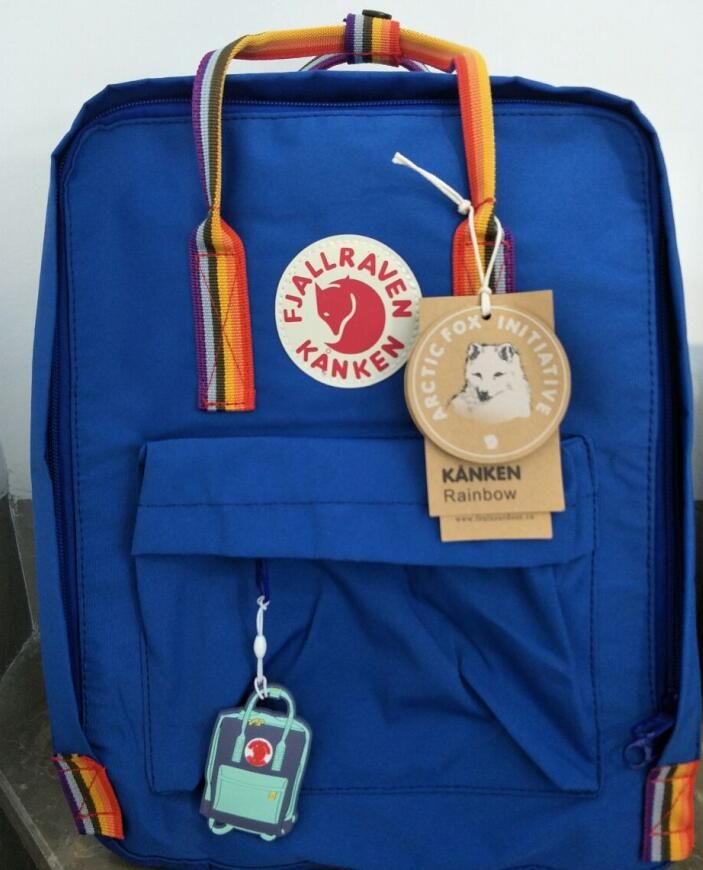 kanken rainbow blue