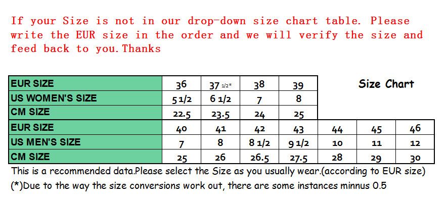 Dhgate Shoe Size Chart