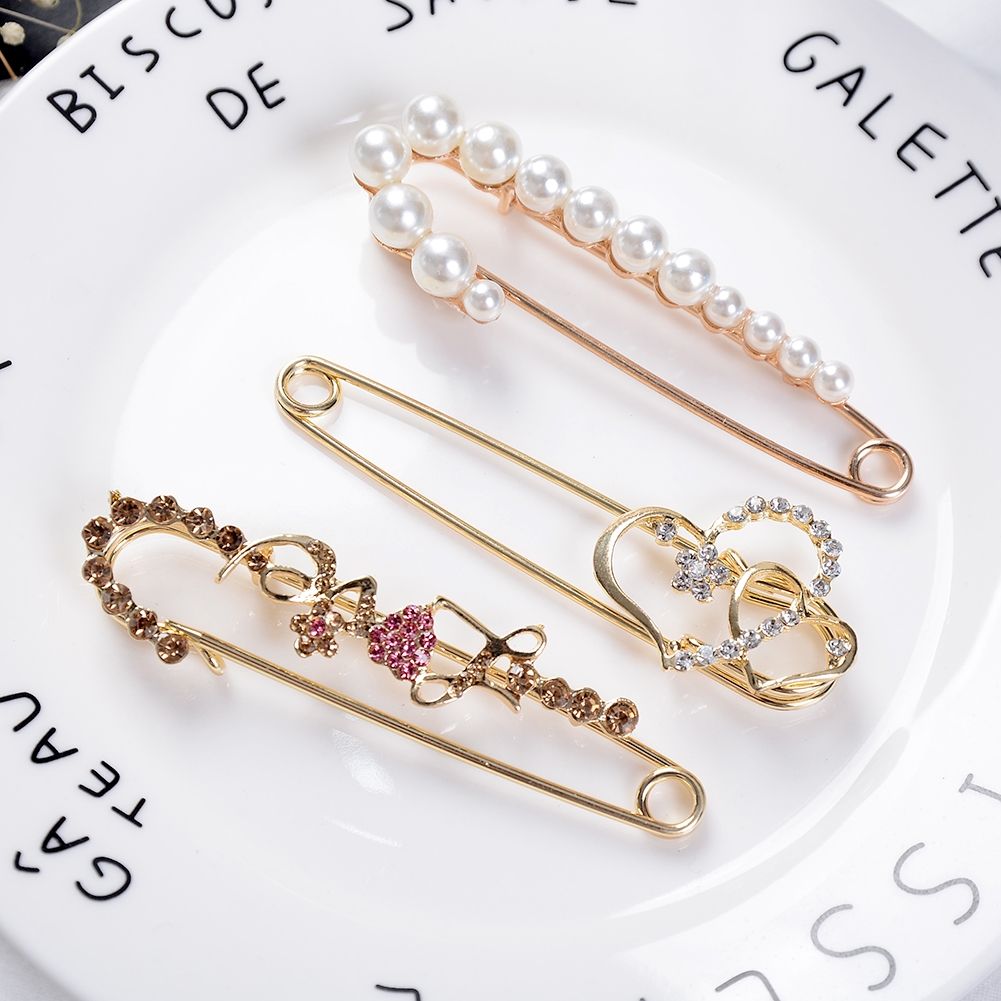 Joyería De Broche Perlas De Cristal Aleación Arco Elegante Joyería De Broche Perlas De Cristal Aleación Arco Elegante