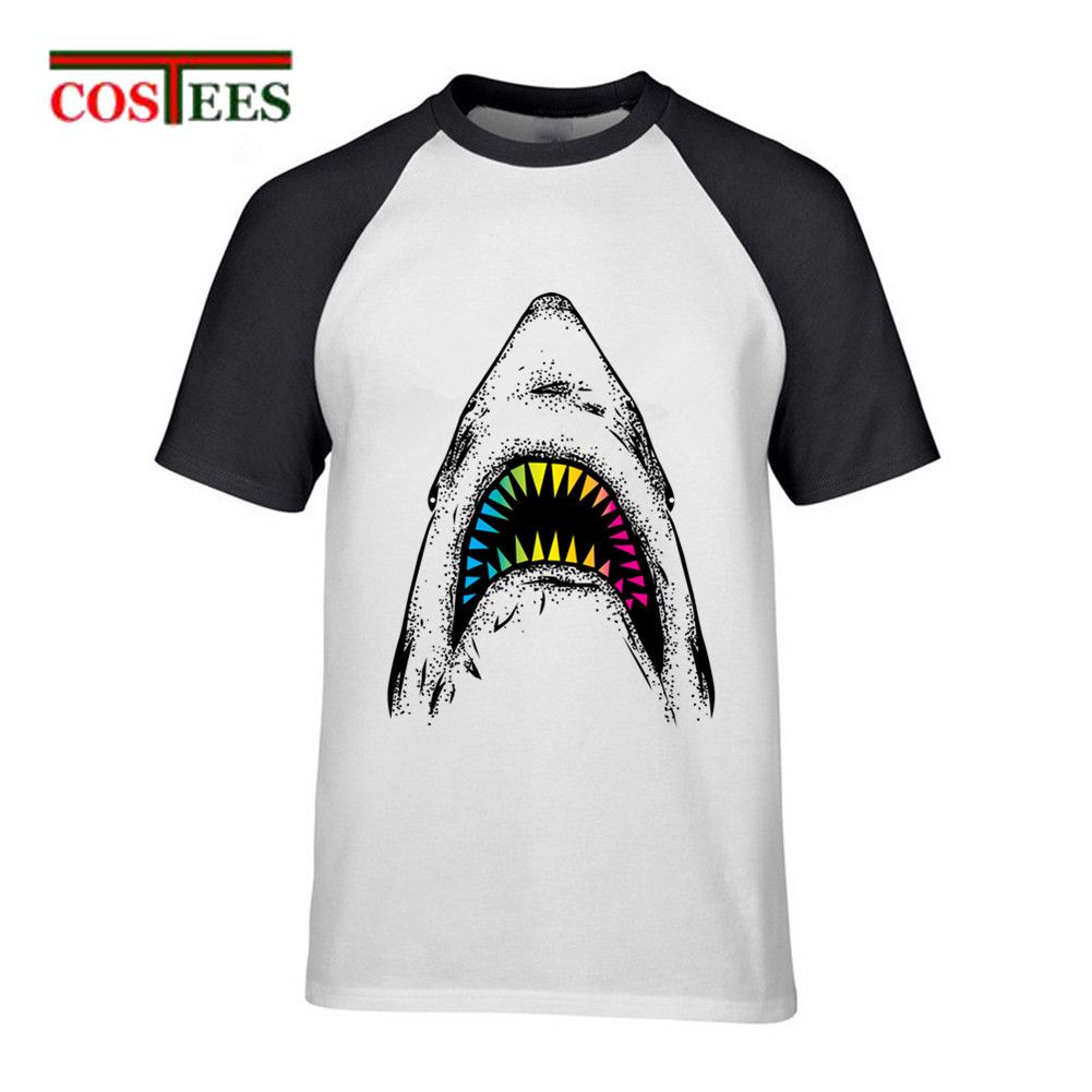 Shark T Shirt Men Sea Tshirt Punk Rock 