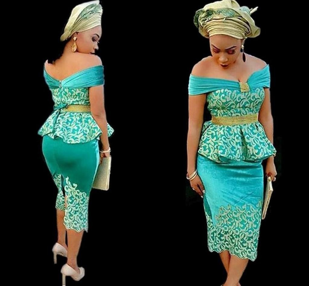 nigerian lace peplum styles