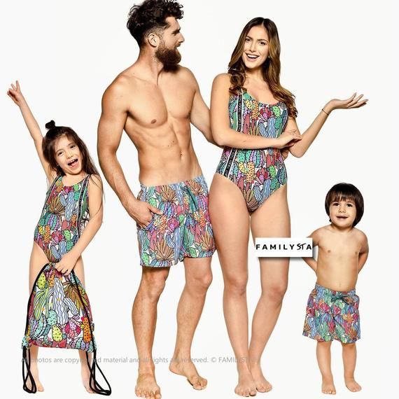 matching dad and son swimwear