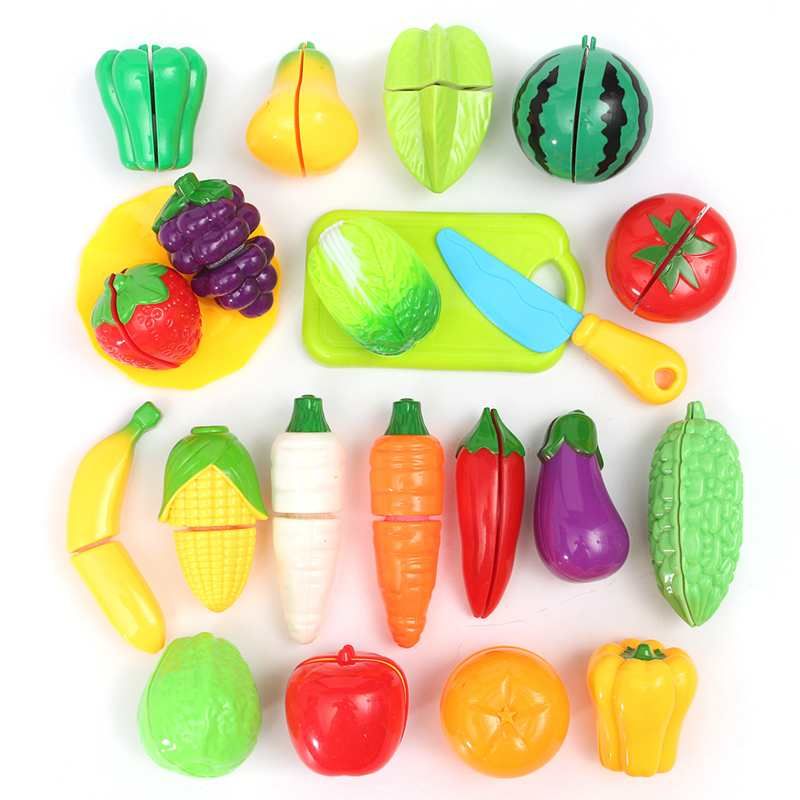 Kids Role Play Kitchen Children Wooden Fruit Vegetable Food Cutting Toy Set RU Kids Role Play Kitchen Children Wooden Fruit Vegetable Food Cutting Toy Set RU
