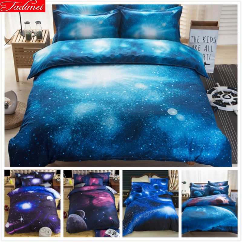 2020 3d Galaxy Bedding Set Single Double Twin Queen Bedclothes