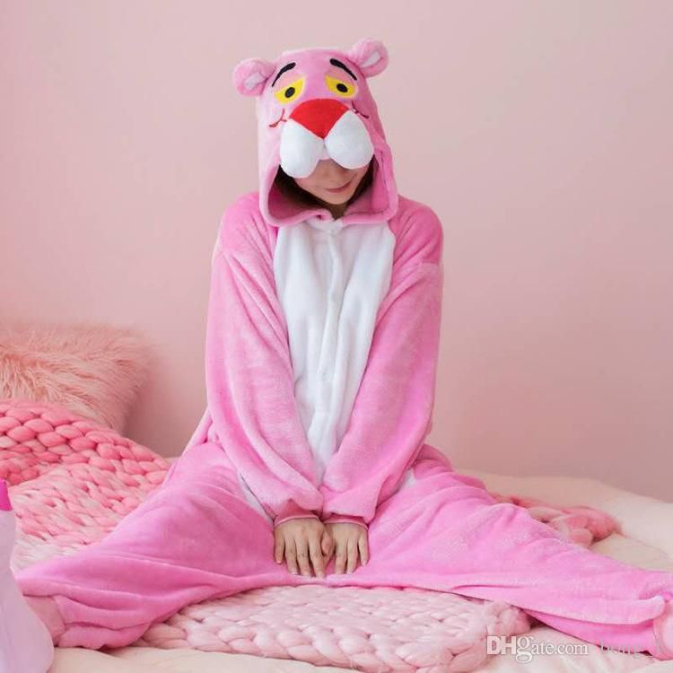 Compre Adulto Pantera Cor De Rosa Kigurumi Onesies Pijama Flanela Dos  Desenhos Animados Do Dia Das Bruxas Trajes Cosplay Macacões Pijama Barato |  Entrega Rápida E Qualidade | Pt.Dhgate