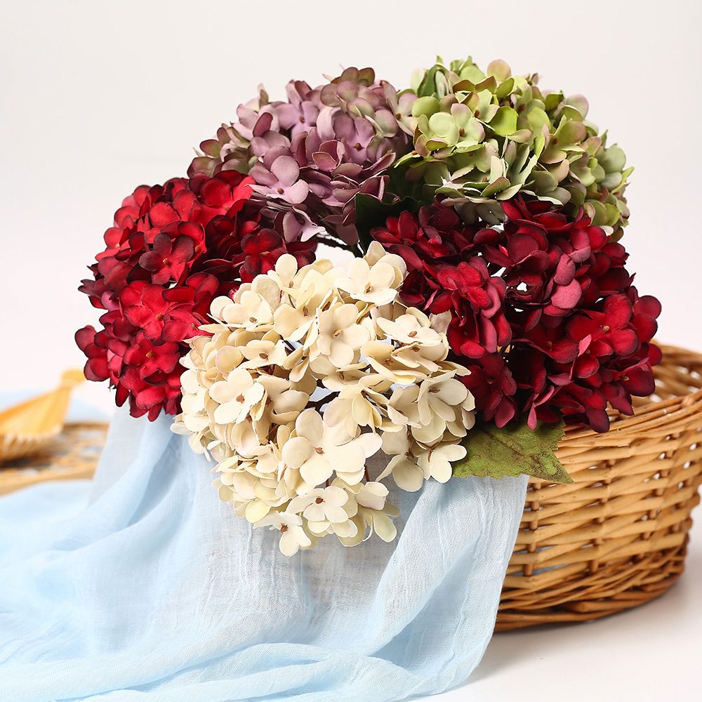 2019 Hydrangea Silk Artificial Flower Wedding Bouquet Wedding