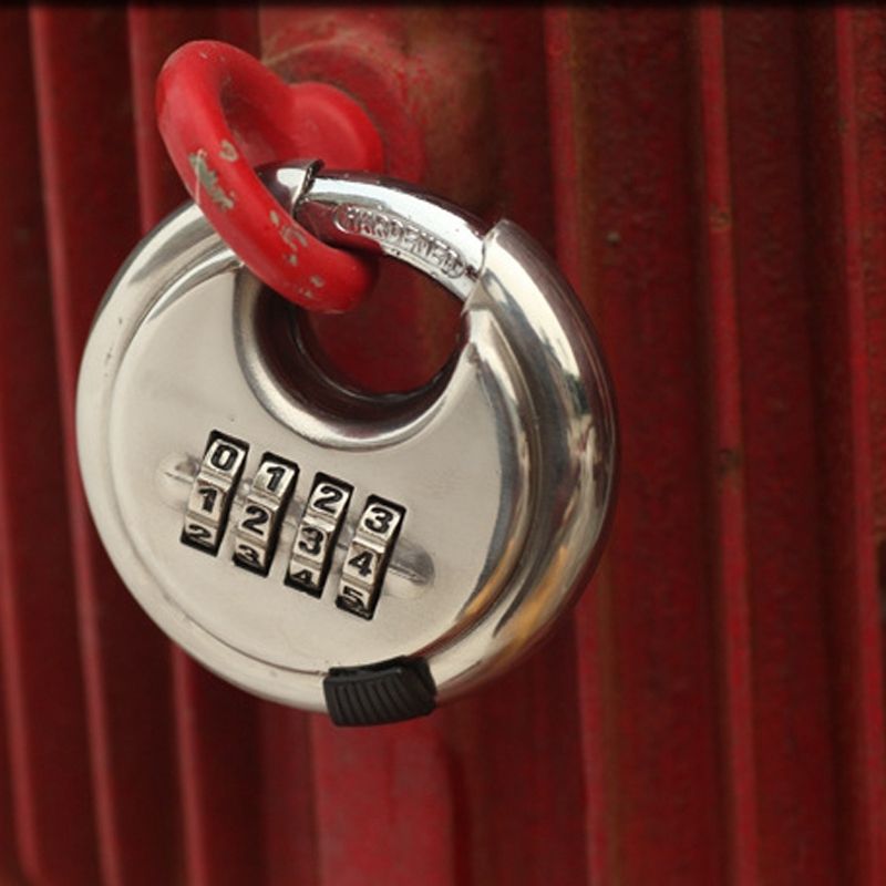 2020 Disc Padlock Hardened Stainless Steel Combination Security Round
