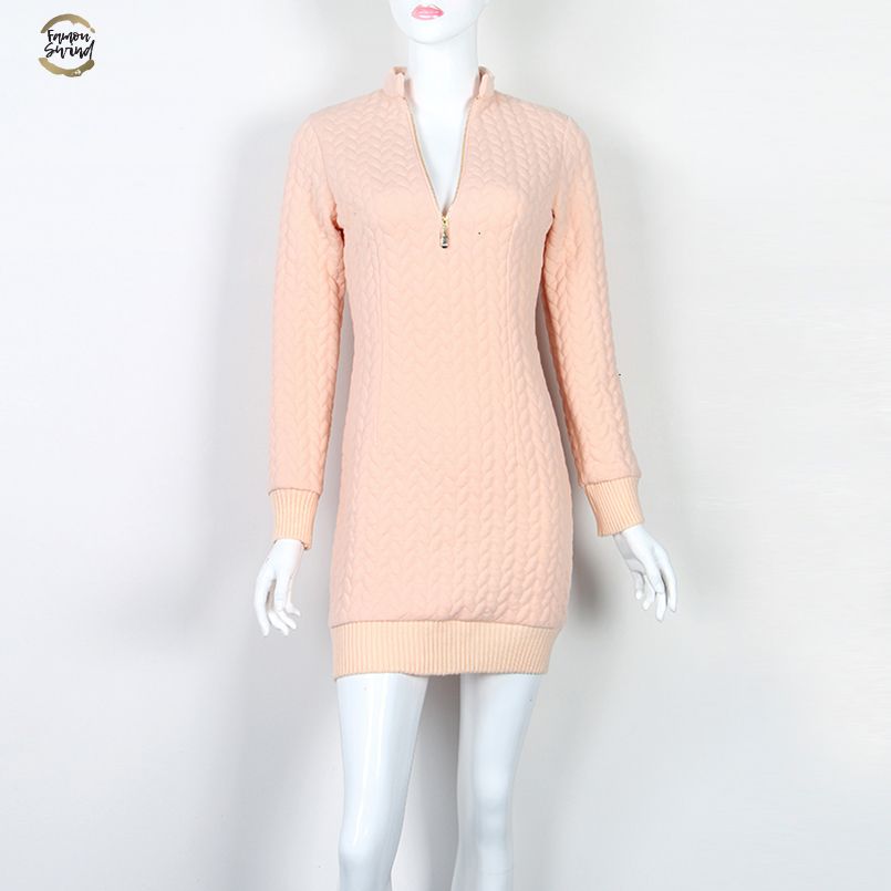 zip up sweater dress