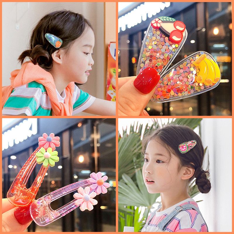 5Pcs//Set Girls Cute Cartoon Hairpins Children Sweet Fashion Barrettes Hair Clips