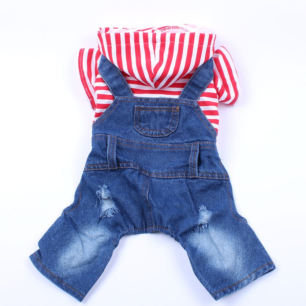 denim striped jumpsuit